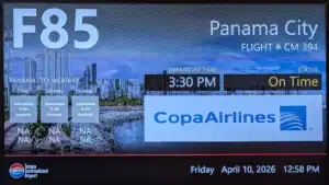 Copa Airlines flight to Panama City, Panama