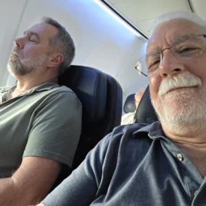 Kent sleeping on the plane back to St Pete.